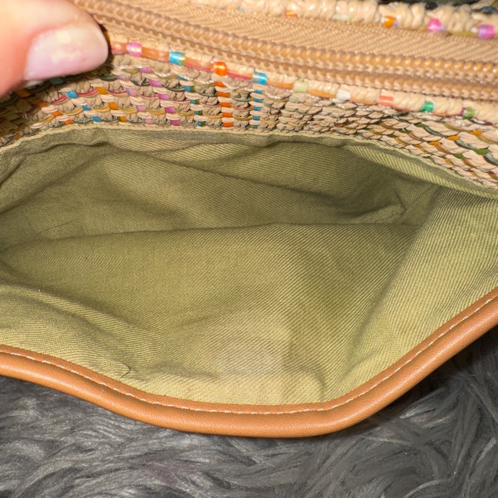 EUC Vintage Fossil Multicolor Woven Shoulder Bag Purse - Picture 11 of 15